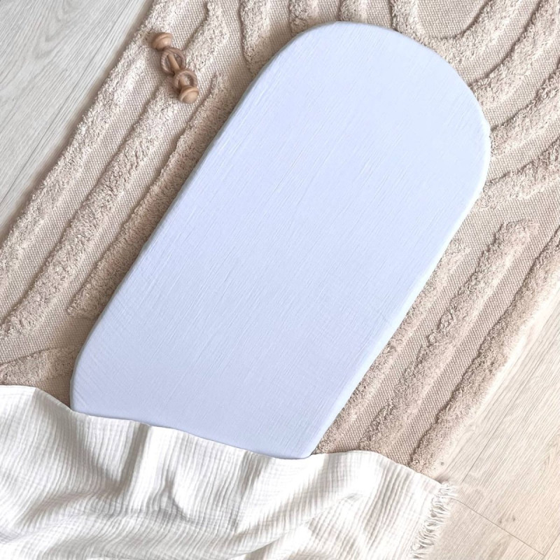 Постільна білизна Msonya Простирадло у візочок муслін Блакитний