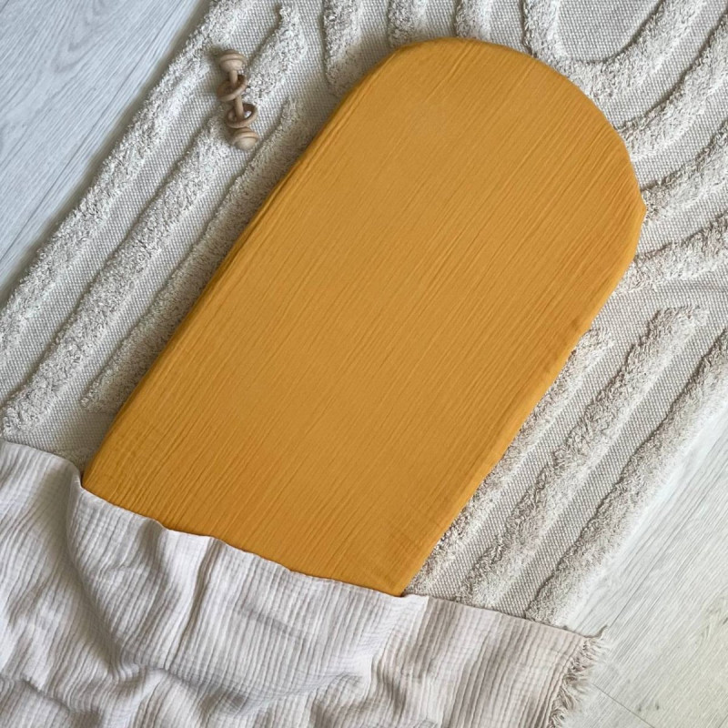 Постільна білизна Msonya Простирадло у візочок муслін Гірчиця