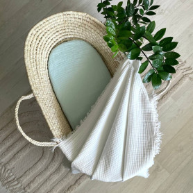 Постільна білизна Msonya Простирадло у візочок муслін М'ята