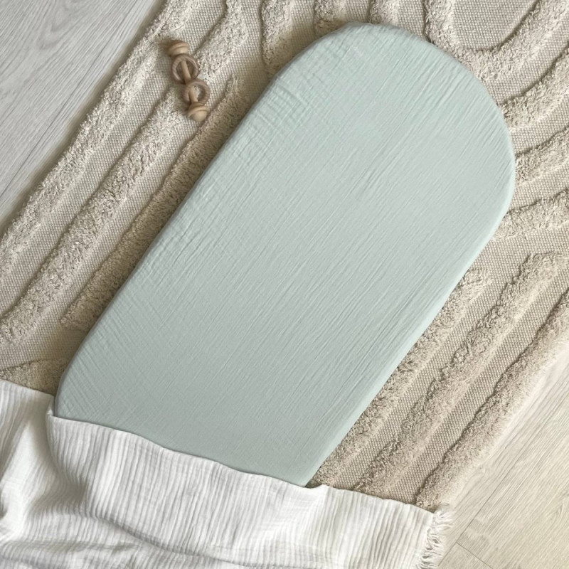 Постільна білизна Msonya Простирадло у візочок муслін М'ята