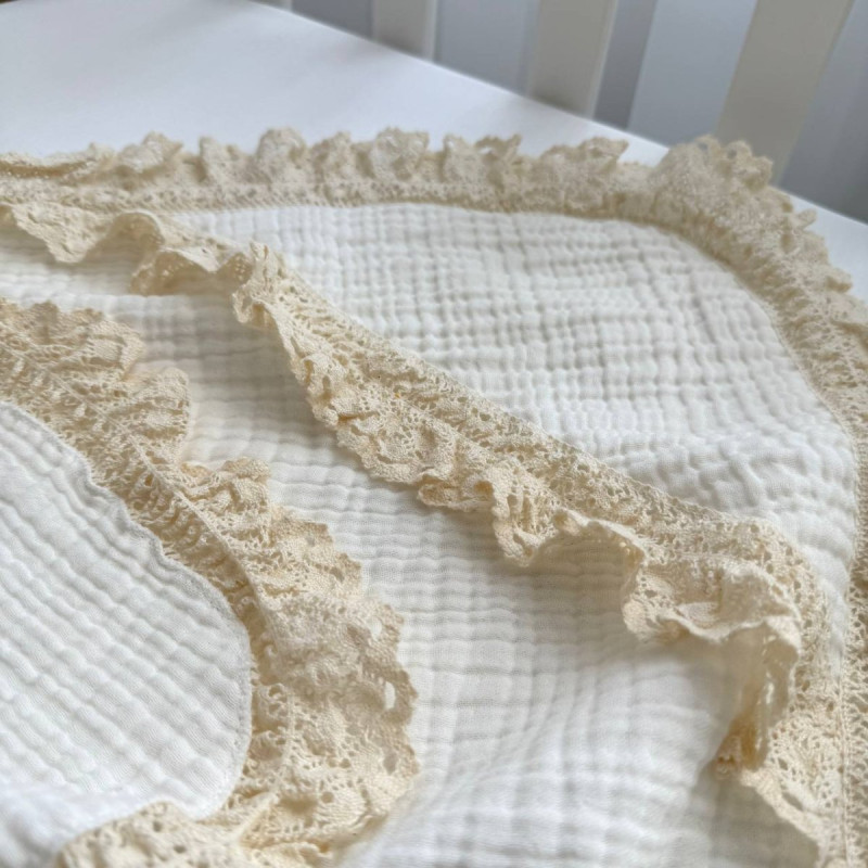 Плед Msonya з мереживом 80х100 +/2см