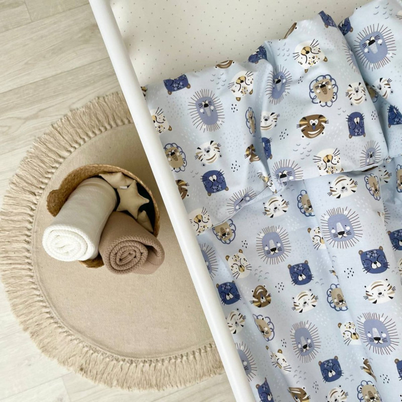 Ковдра Msonya Підпоплін Мордочки вусаті блакитні