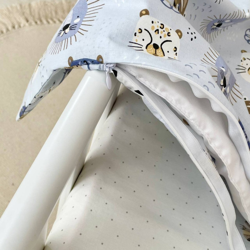 Ковдра Msonya Підпоплін Мордочки вусаті блакитні