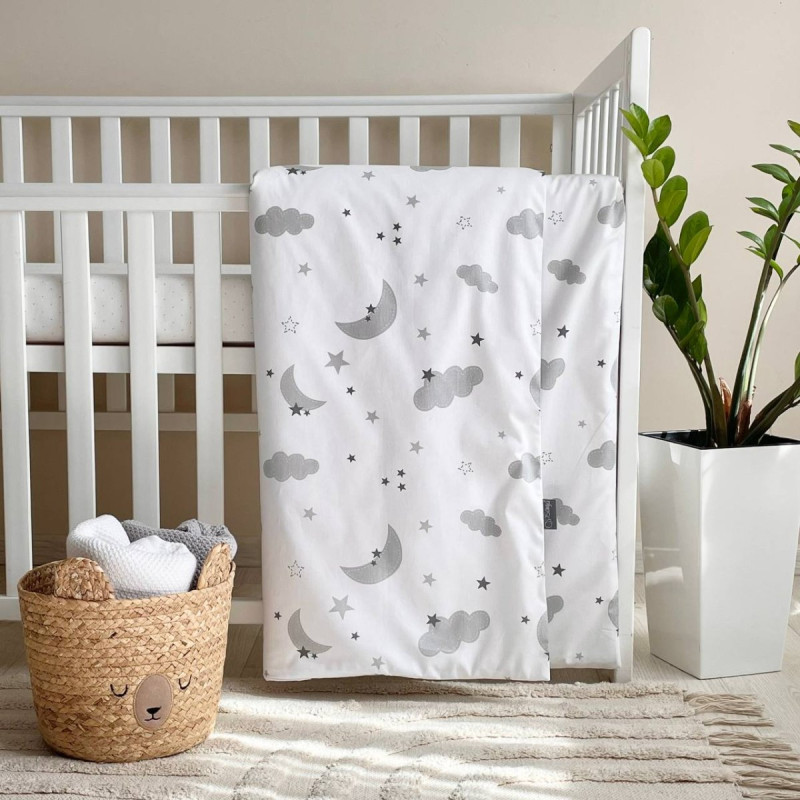 Ковдра Msonya Підпоплін Хмаринки сірі