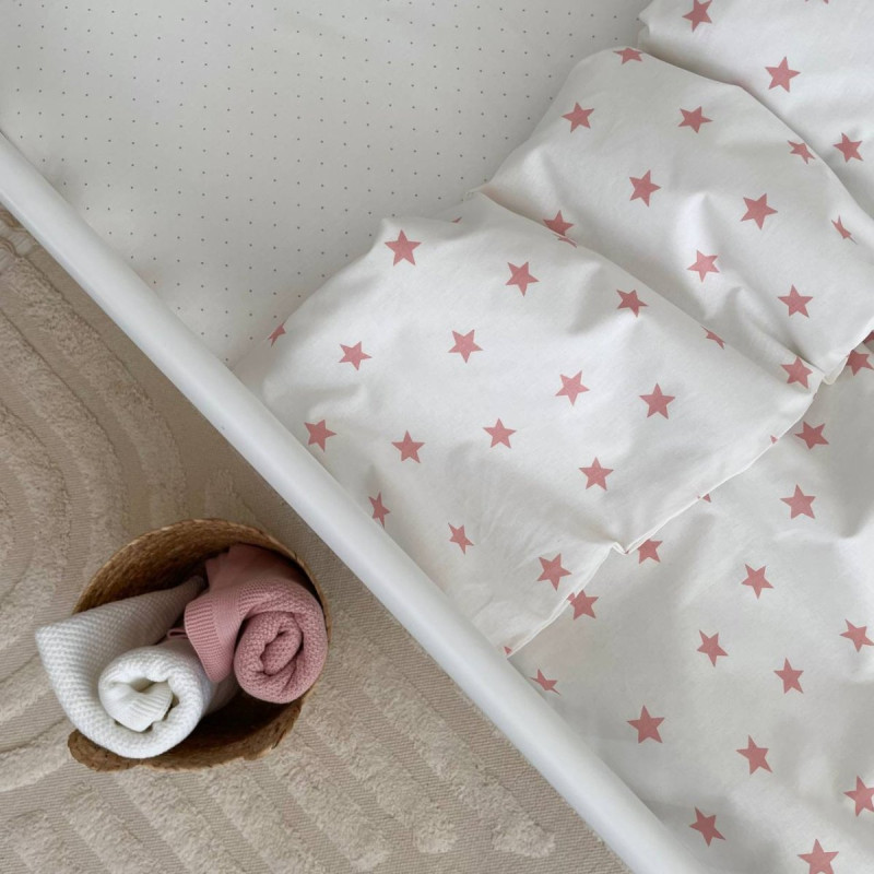 Ковдра Msonya Підпоплін Зорепад пудра на білому