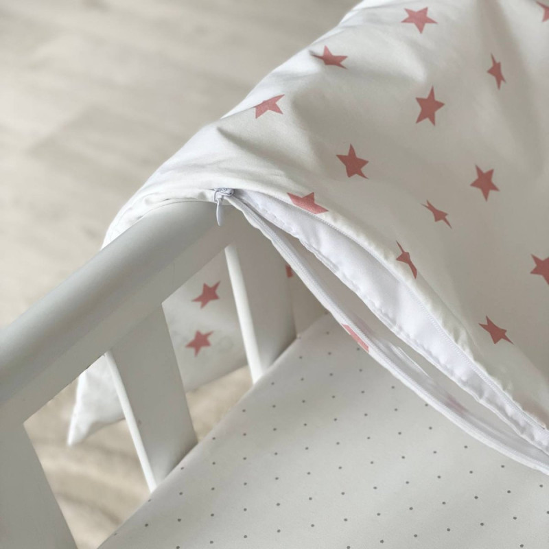 Ковдра Msonya Підпоплін Зорепад пудра на білому