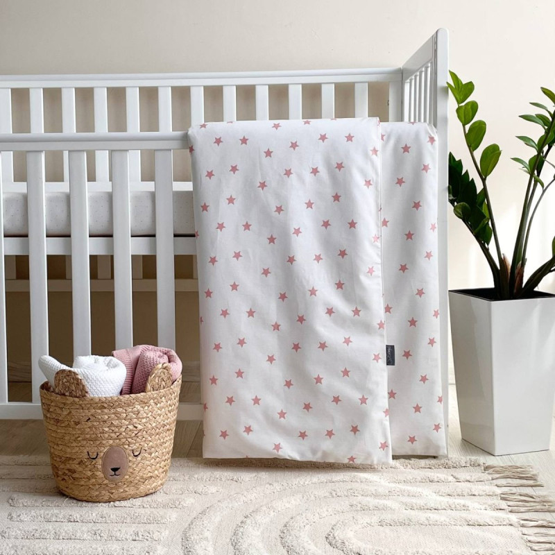 Ковдра Msonya Підпоплін Зорепад пудра на білому