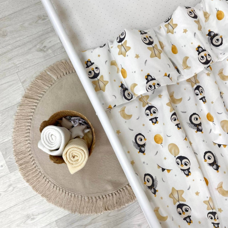 Ковдра Msonya Підпоплін Пінгвіни бежеві