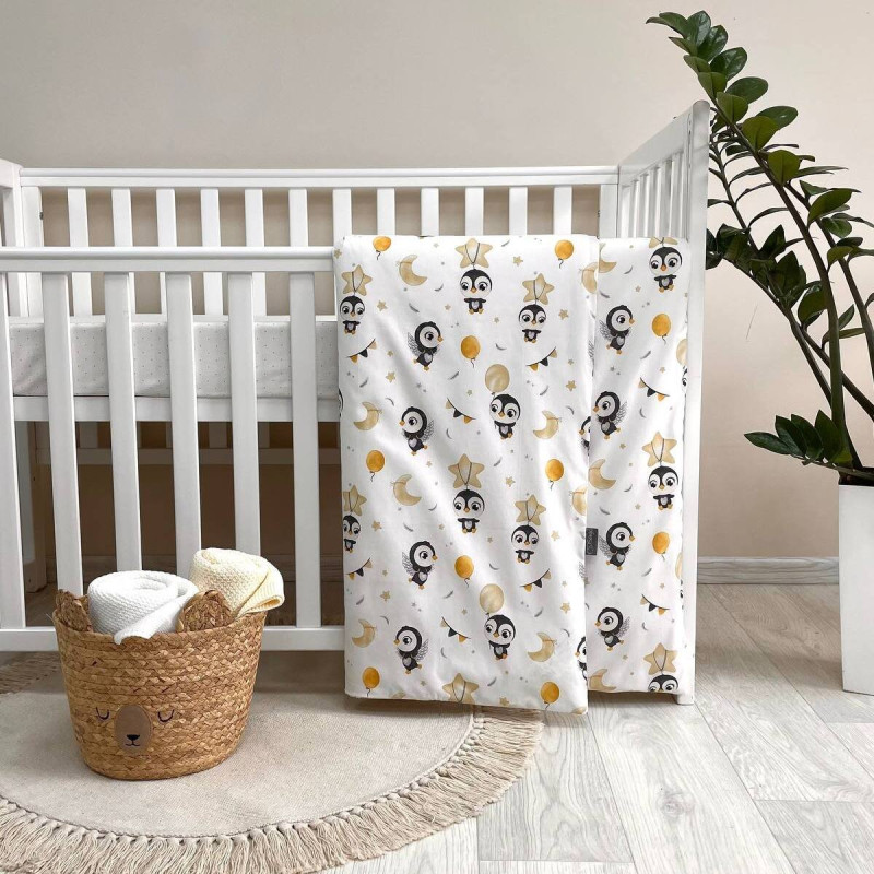 Ковдра Msonya Підпоплін Пінгвіни бежеві