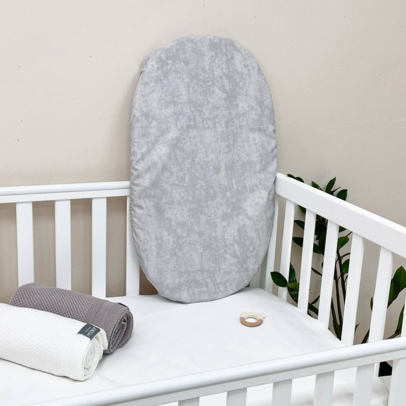 Постільна білизна Msonya Водонепроникне простирадло у візочок Мармур сірий