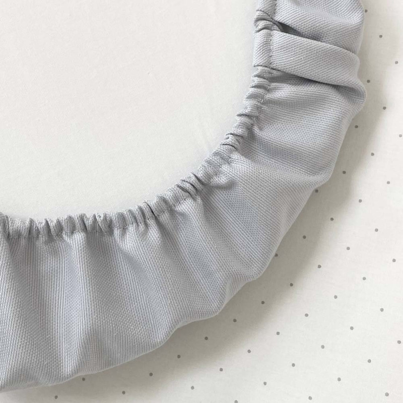 Постільна білизна Msonya Водонепроникне простирадло у візочок 45 х 80 см світло-сіре