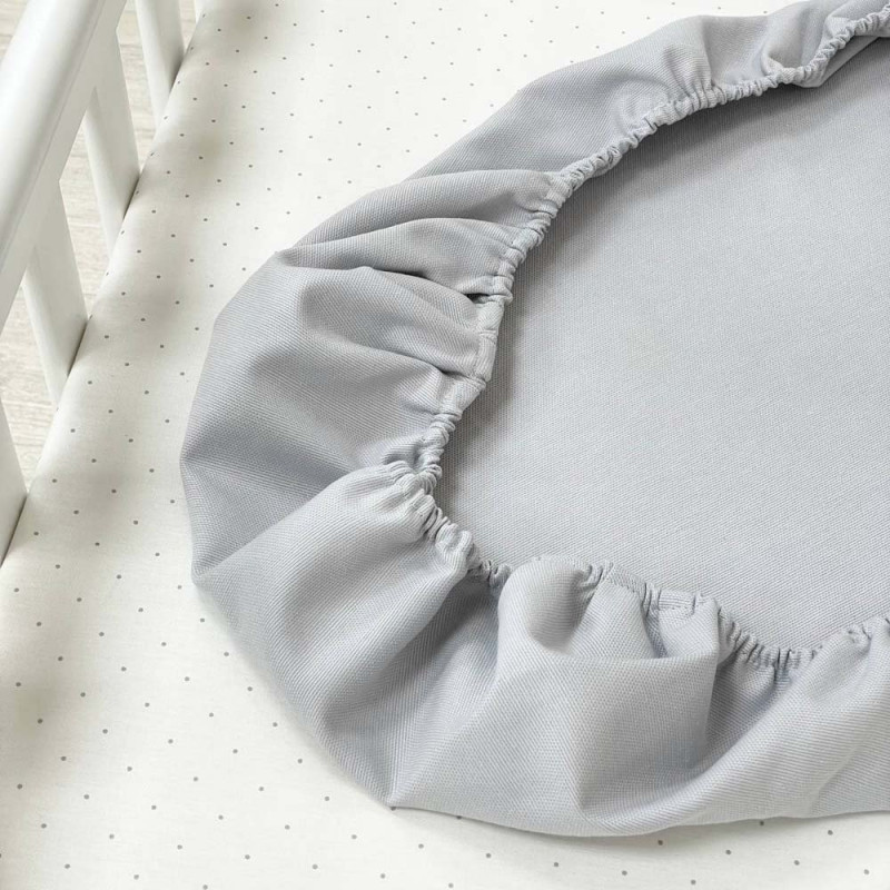 Постільна білизна Msonya Водонепроникне простирадло у візочок 45 х 80 см світло-сіре