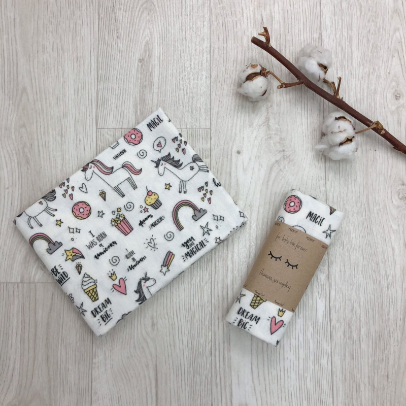 Пелюшка Msonya фланель Єдиноріг кольоровий