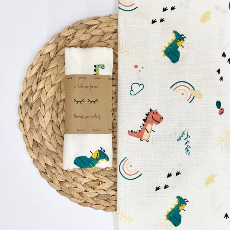 Пелюшка Msonya муслін Динозаври