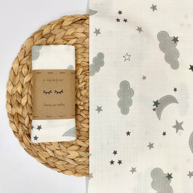 Пелюшка Msonya унісекс з малюнком сірий 4666487