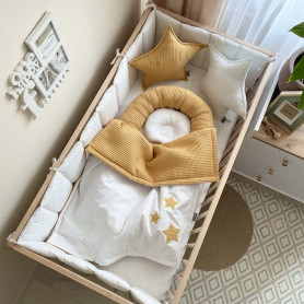 Плед Msonya конверт Stars поплін/вафля гірчиця