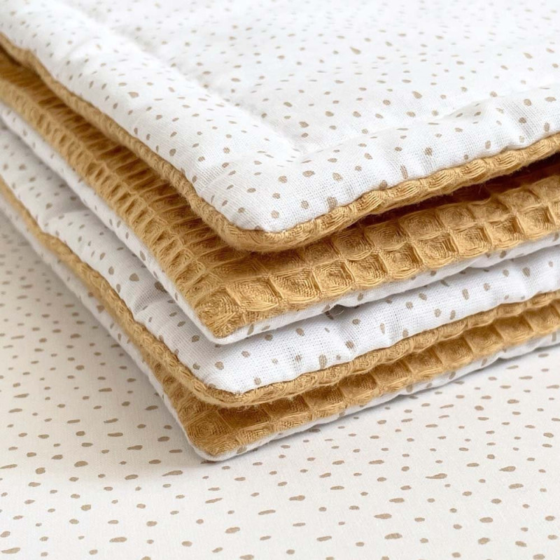 Плед Msonya конверт Stars поплін/вафля гірчиця