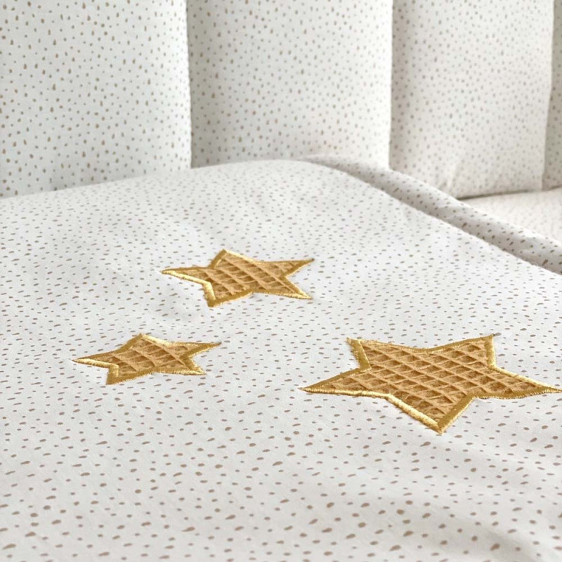 Плед Msonya конверт Stars поплін/вафля гірчиця