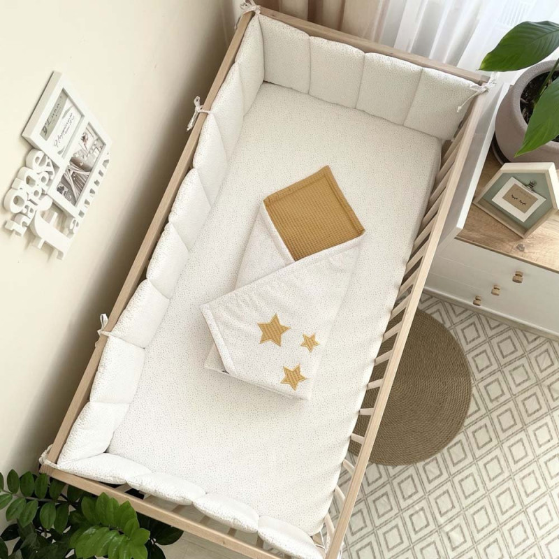 Плед Msonya конверт Stars поплін/вафля гірчиця