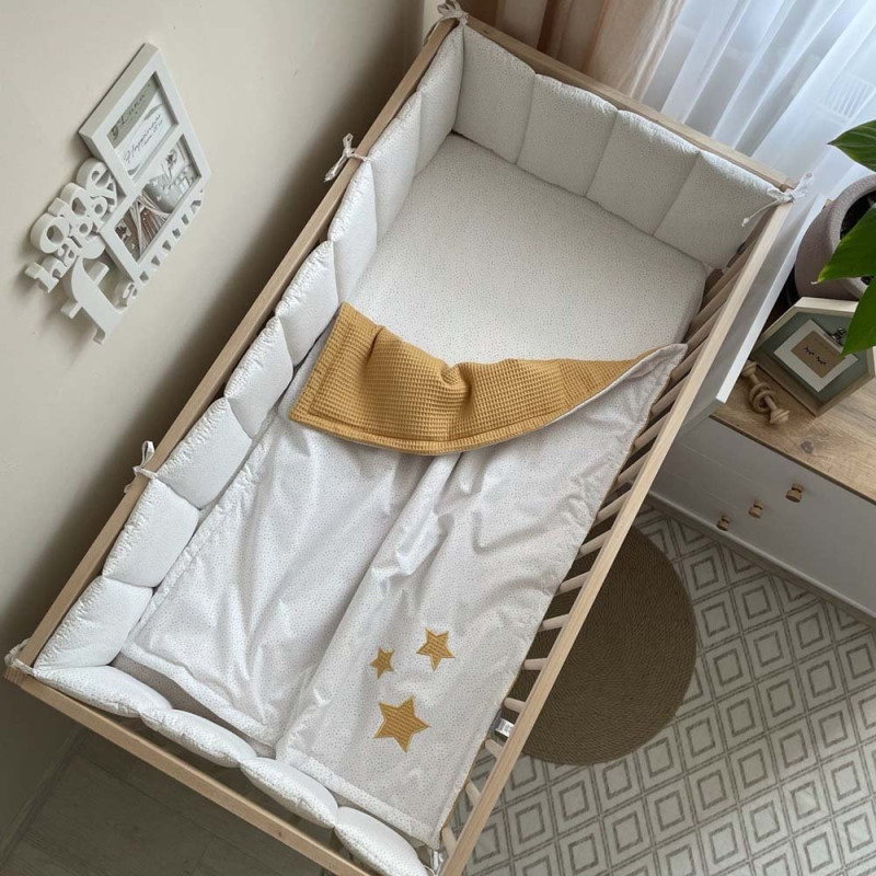 Плед Msonya конверт Stars поплін/вафля гірчиця