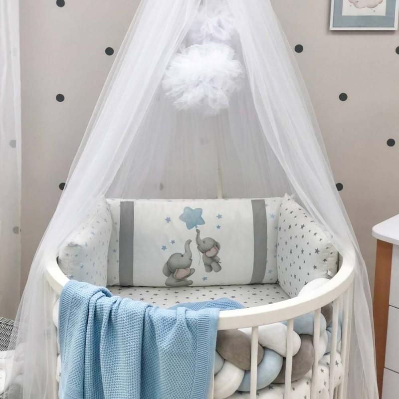 Постільна білизна Msonya Комплект Колекція №6, 4 елементи малюки-слоники / блакитний