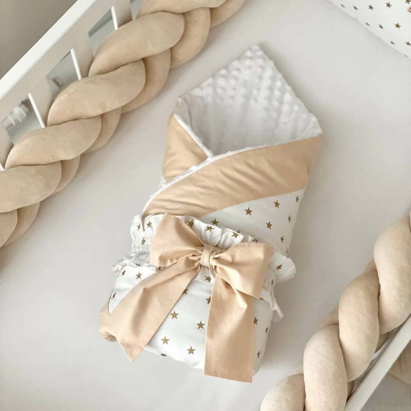 Постільна білизна Msonya комплект Колекція №7 бежевий з хмаринками