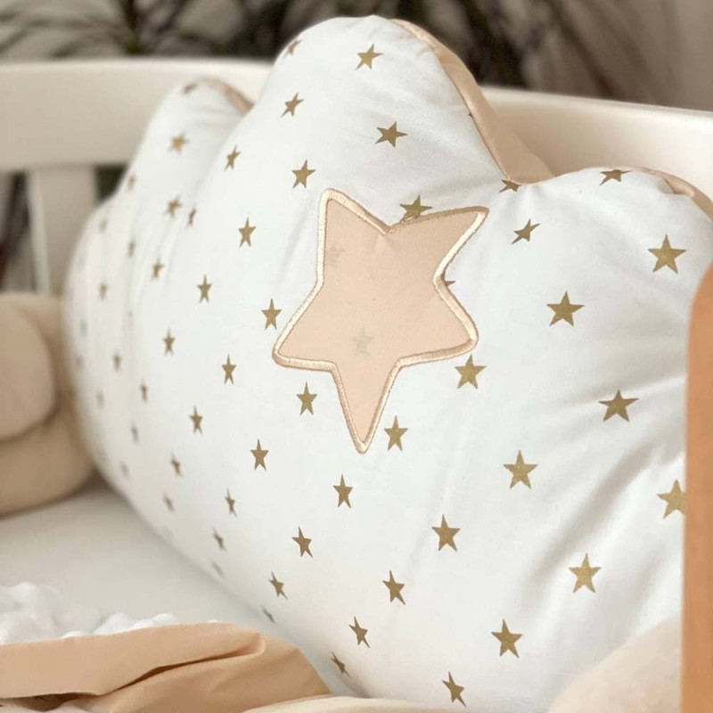 Постільна білизна Msonya комплект Колекція №7 бежевий з хмаринками