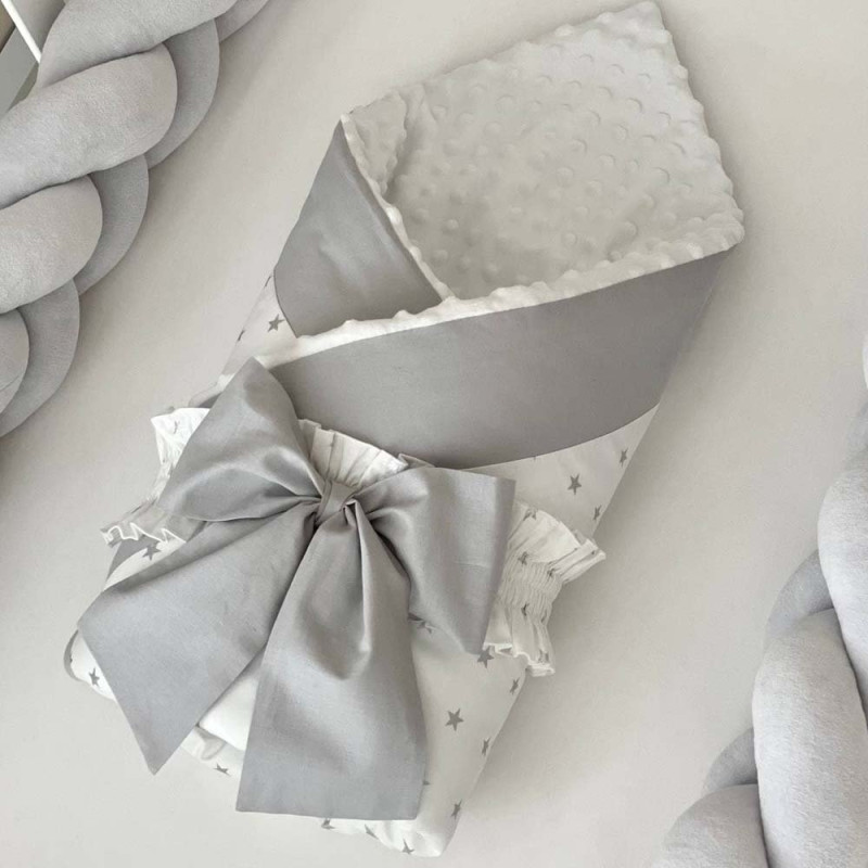 Постільна білизна Msonya комплект Колекція №7, 4 елементи сірий з хмаринками