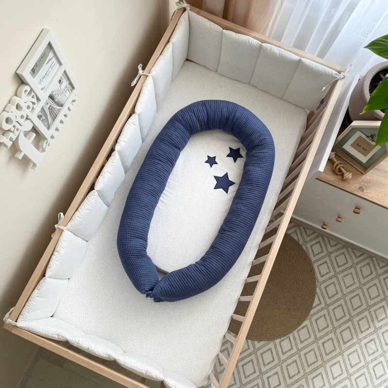 Кокон Msonya Stars поплін/вафля синій