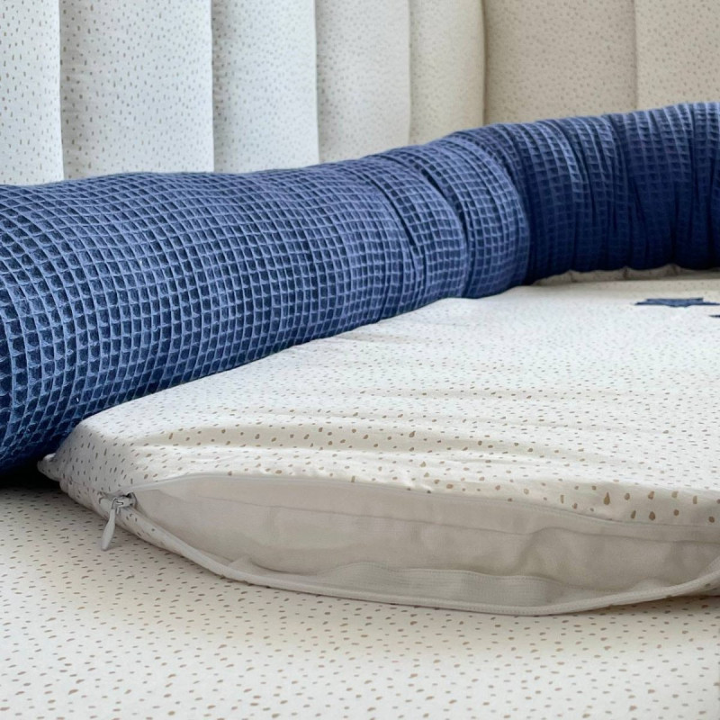 Кокон Msonya Stars поплін/вафля синій