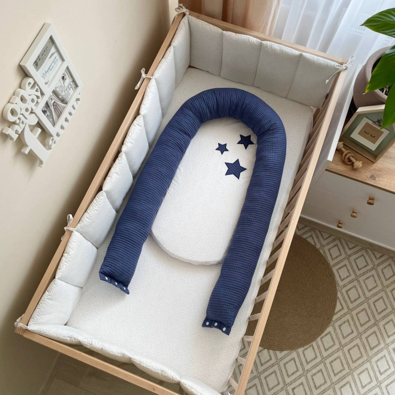 Кокон Msonya Stars поплін/вафля синій