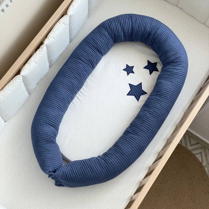 Кокон Msonya Stars поплін/вафля синій