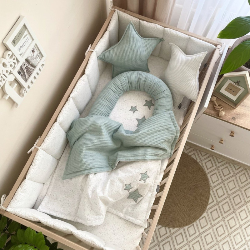 Кокон Msonya Stars поплін/вафля м'ята