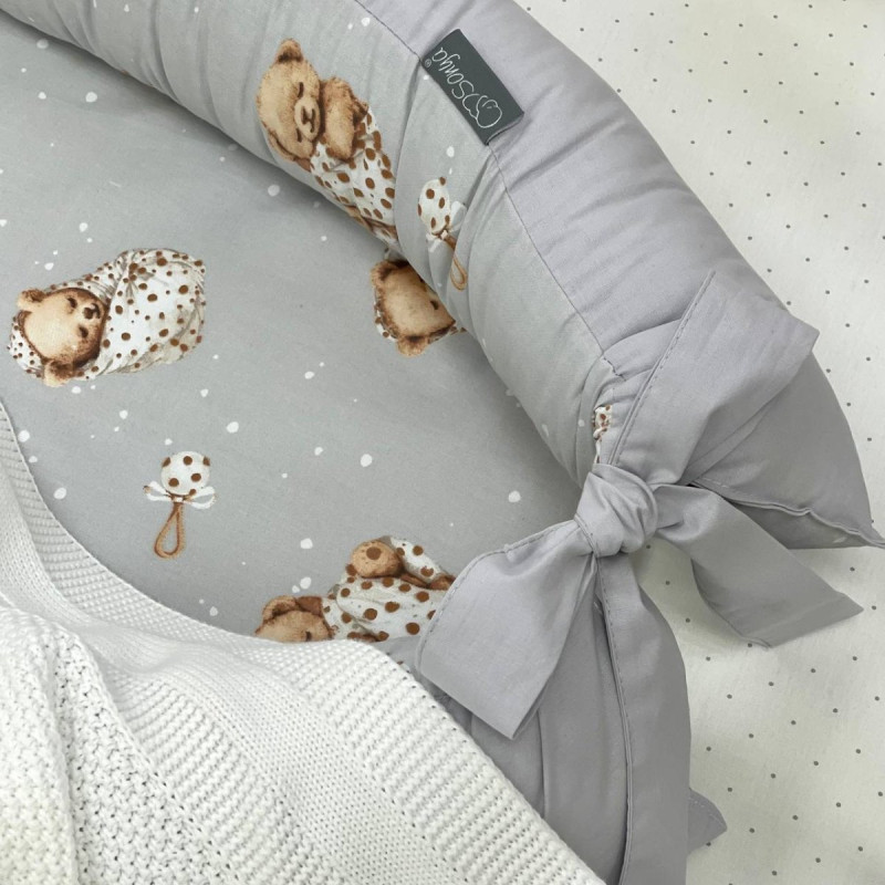 Ковдра Msonya Ведмедик у ковдрі на сірому