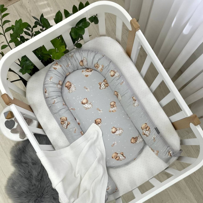 Ковдра Msonya Ведмедик у ковдрі на сірому