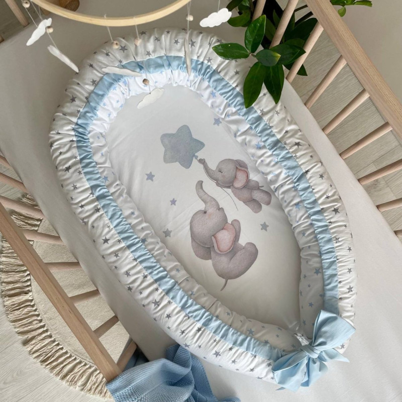 Кокон Msonya Колекція №6 Малюки слоники блакитний