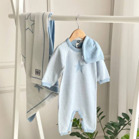 Чоловічки Msonya Костюм Зірка шапочка 39 біла + 56 блакитний