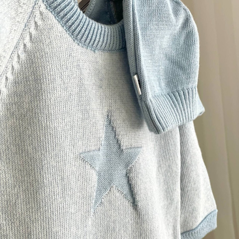 Чоловічки Msonya Костюм Зірка шапочка 39 біла + 56 блакитний