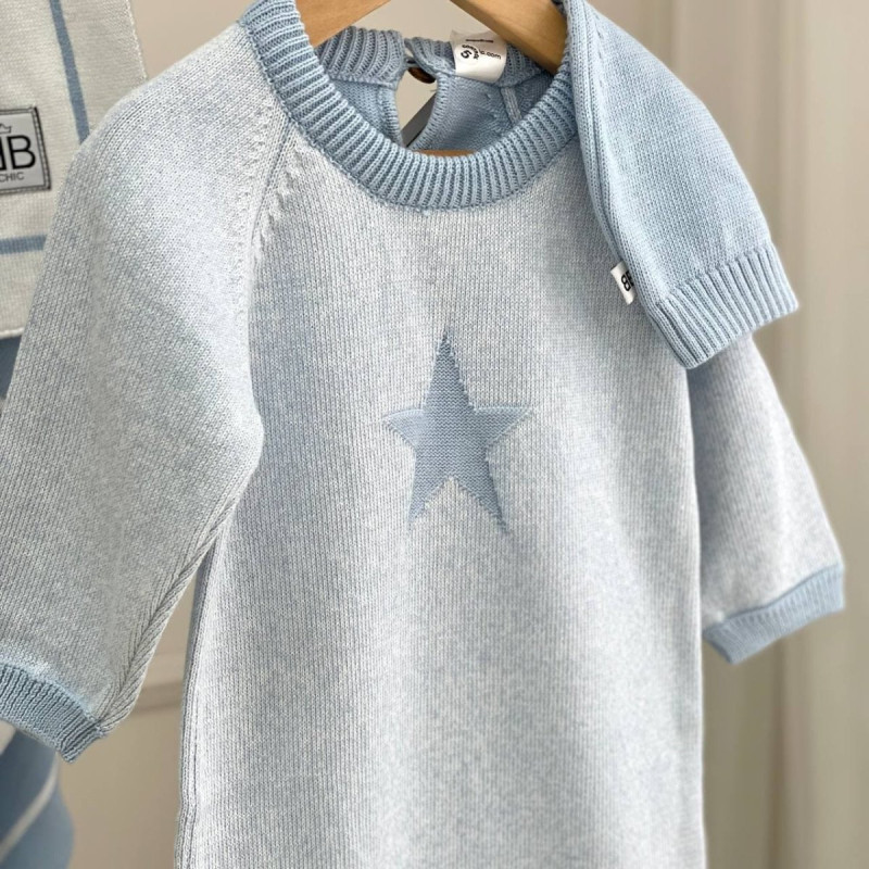 Чоловічки Msonya Костюм Зірка шапочка 39 біла + 56 блакитний