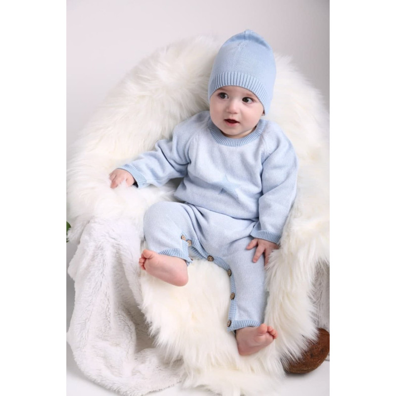 Чоловічки Msonya Костюм Зірка шапочка 39 біла + 56 блакитний