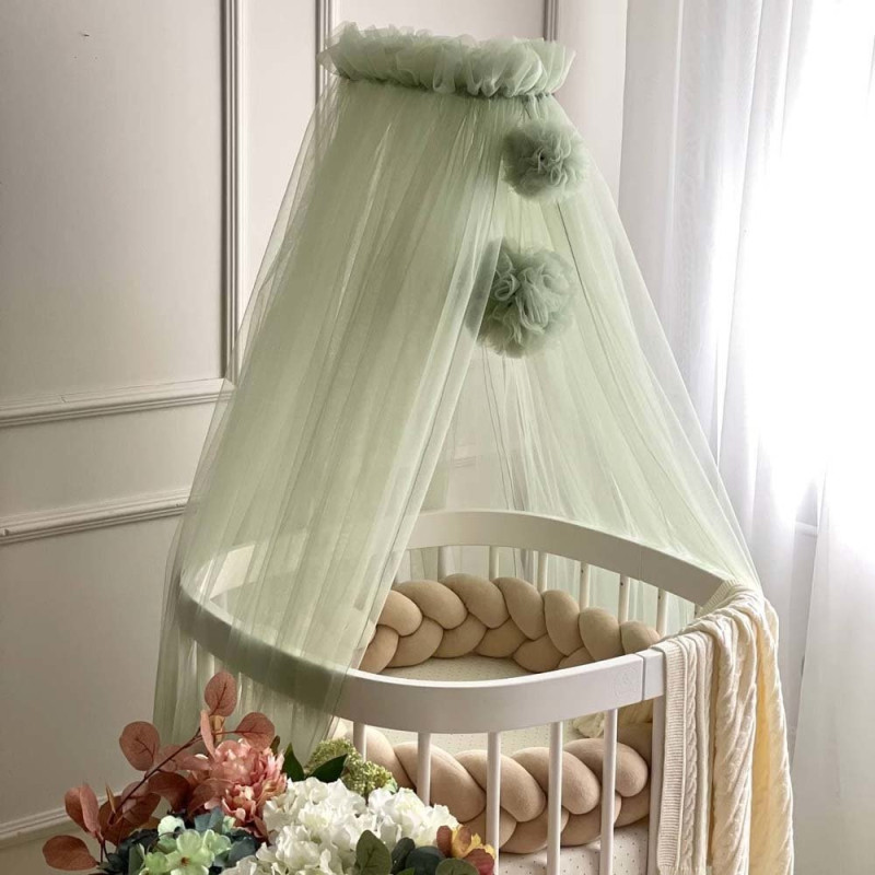 Балдахін Msonya з помпонами олива