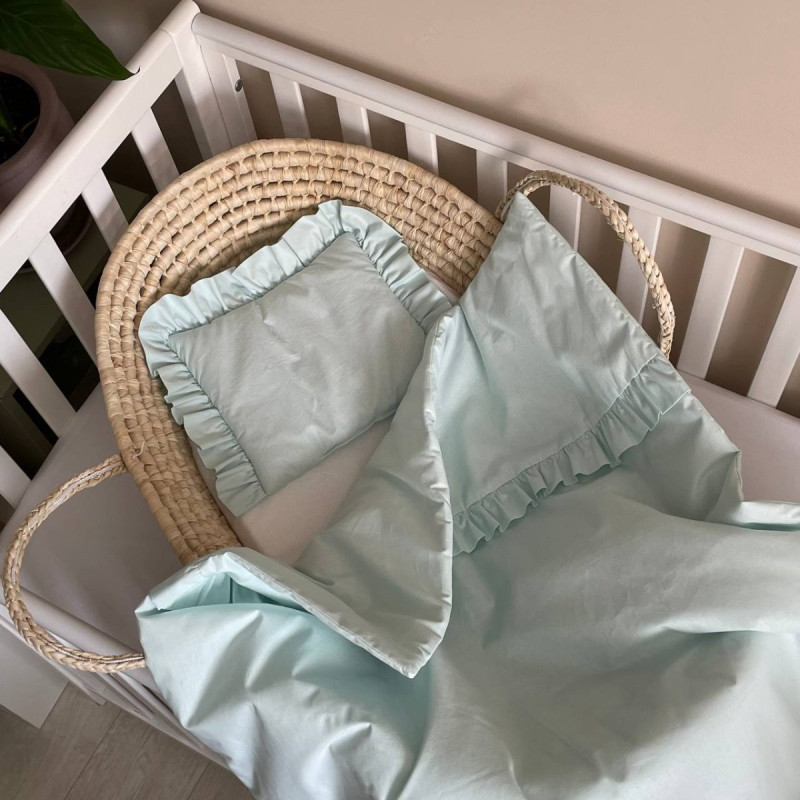 Подушка Msonya + плед світла м'ята