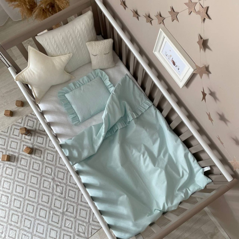 Подушка Msonya + плед світла м'ята