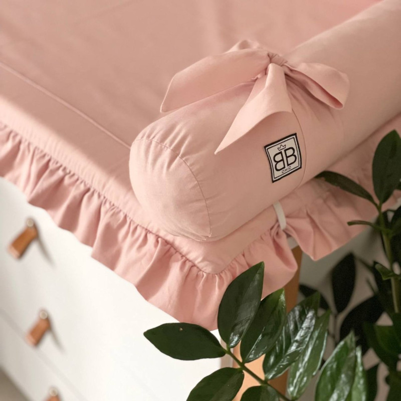 Сповивальний матрац Msonya поплін з рюшем пудра