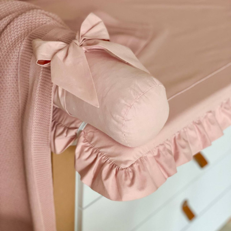 Сповивальний матрац Msonya поплін з рюшем пудра