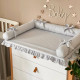 Сповивальний матрац Msonya поплін з рюшем срібло
