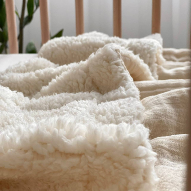 Плед Msonya колекція №10 хутро/муслін крем