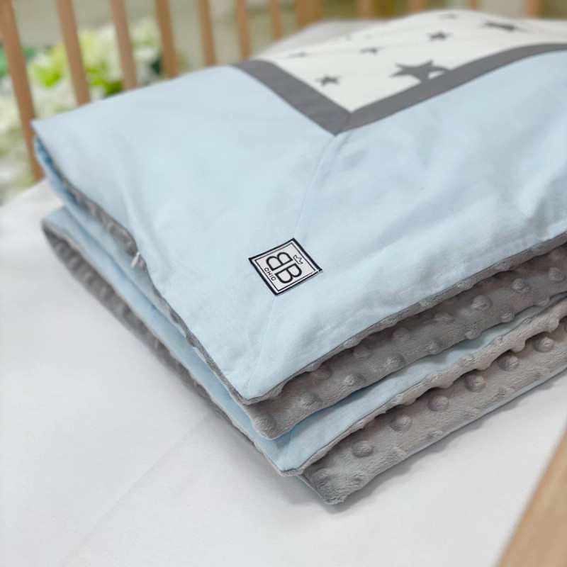 Плед Msonya конверт колекція №4 Зірки сіро-блакитні