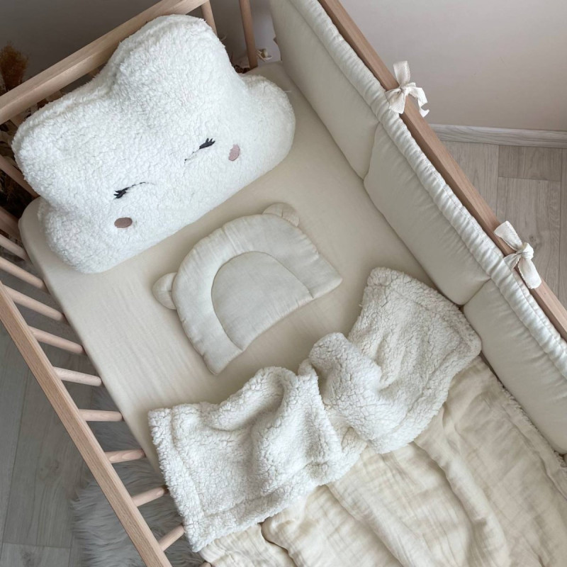 Постільна білизна Msonya Простирадло муслін крем