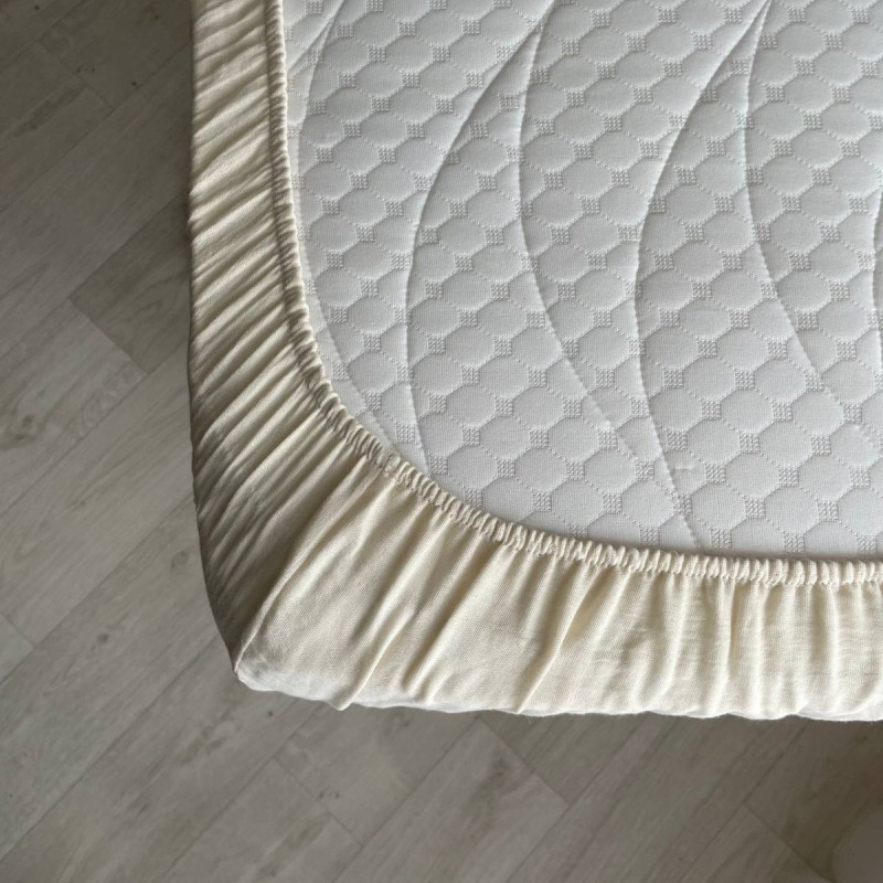 Постільна білизна Msonya Простирадло муслін крем